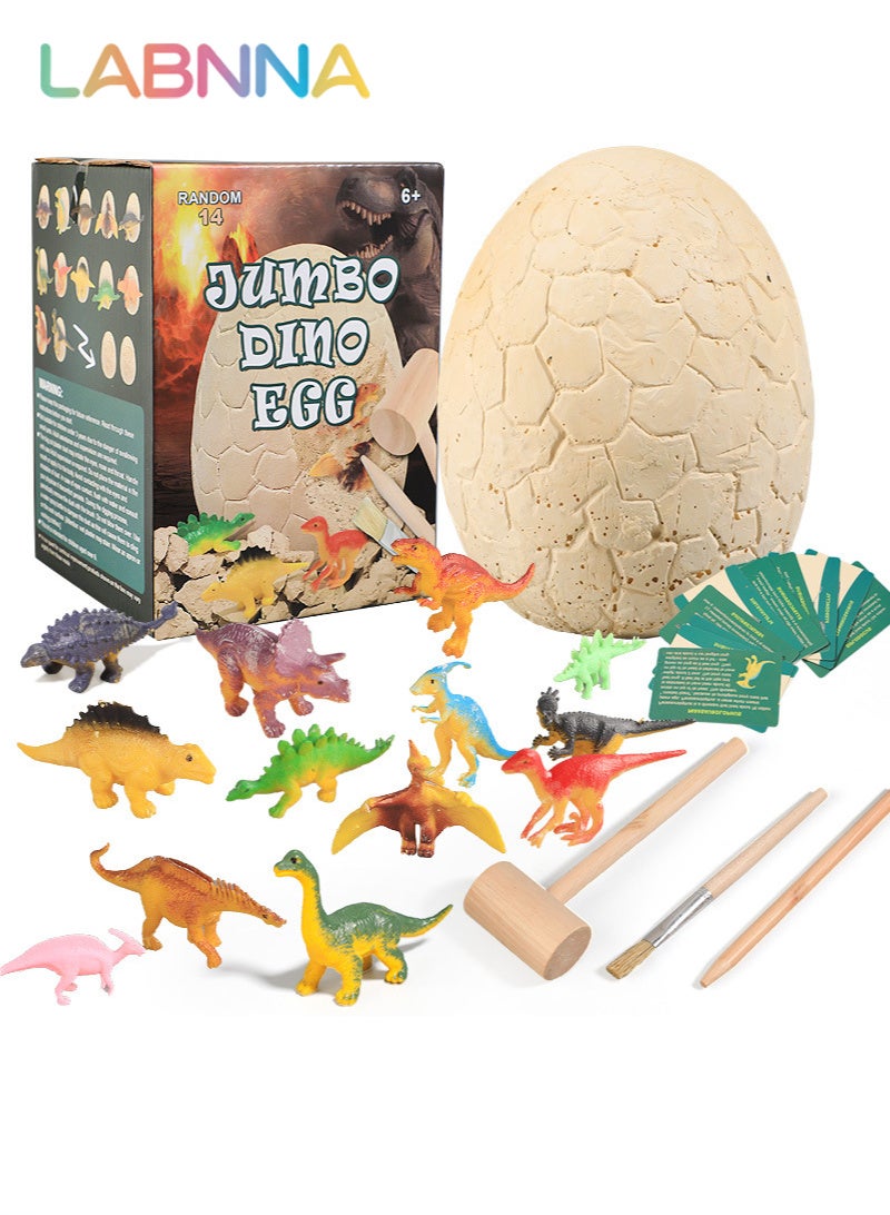 LABNNA مجموعة تنقيب عن الديناصورات، مجموعة حفر بيض الديناصورات مع بطاقات، ألعاب ديناصورات مفاجئة للأطفال من 3 إلى 12 سنة، تجارب علمية، هدايا لحفلات أعياد الميلاد، مجموعات تعليمية علمية للأولاد والبنات - Image 1